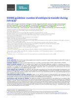 prikaz prve stranice dokumenta ESHRE guideline: number of embryos to transfer during IVF/ICSI