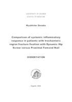 prikaz prve stranice dokumenta Comparison of systemic inflammatory response in patients with trochanteric region fracture fixation with Dynamic Hip Screw versus Proximal Femoral Nail