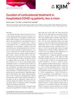 prikaz prve stranice dokumenta Duration of corticosteroid treatment in hospitalized COVID-19 patients, less is more