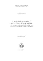 prikaz prve stranice dokumenta Krutost krvnih žila i oštećenje ciljnih organa u liječenih hipertoničara