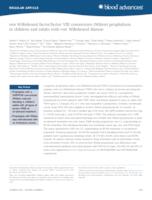 prikaz prve stranice dokumenta von Willebrand factor/factor VIII concentrate (Wilate) prophylaxis in children and adults with von Willebrand disease