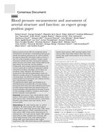 prikaz prve stranice dokumenta Blood pressure measurement and assessment of arterial structure and function: an expert group position paper