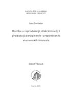 prikaz prve stranice dokumenta Razlika u reprodukciji, diskriminaciji i produkciji percipiranih i prezentiranih vremenskih intervala