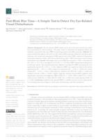 prikaz prve stranice dokumenta Post-Blink Blur Time—A Simple Test to Detect Dry Eye-Related Visual Disturbances