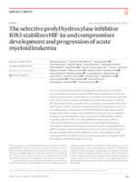 prikaz prve stranice dokumenta The selective prolyl hydroxylase inhibitor IOX5 stabilizes HIF-1α and compromises development and progression of acute myeloid leukemia