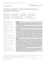 prikaz prve stranice dokumenta Proteomic exploration of potential blood biomarkers in haemophilic arthropathy