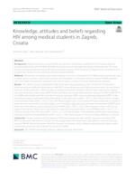 prikaz prve stranice dokumenta Knowledge, attitudes and beliefs regarding HIV among medical students in Zagreb, Croatia