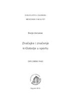 prikaz prve stranice dokumenta Značajke i značenje križobolje u sportu