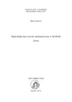 prikaz prve stranice dokumenta Depresija kao uzrok osteoporoza u fertilnih žena