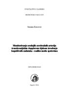 prikaz prve stranice dokumenta Monitoriranje srednjih cerebralnih arterija transkranijskim Dopplerom tijekom izvođenja kognitivnih zadataka