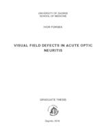 prikaz prve stranice dokumenta Visual field defects in acute optic neuritis