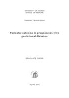 prikaz prve stranice dokumenta Perinatal outcome in pregnancies with gestational diabetes