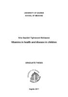 prikaz prve stranice dokumenta Vitamins in health and disease in children
