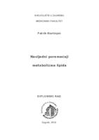 prikaz prve stranice dokumenta Nasljedni poremećaji metabolizma lipida