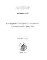 prikaz prve stranice dokumenta Povrat glomerulonefritisa u bolesnika s transplantiranim bubregom