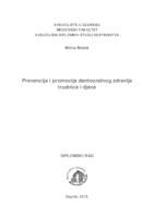prikaz prve stranice dokumenta Prevencija i promocija dentooralnog zdravlja trudnica i djece