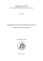 prikaz prve stranice dokumenta Empatija kao temelj terapeutskog odnosa medicinska sestra - pacijent