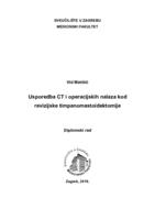 prikaz prve stranice dokumenta Usporedba CT i operacijskih nalaza kod revizijske timpanomastoidektomije