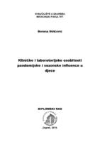 prikaz prve stranice dokumenta Kliničke i laboratorijske osobitosti pandemijske i sezonske influence u djece