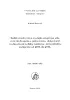 prikaz prve stranice dokumenta Sudskomedicinske značajke ubojstava više usmrćenih osoba u jednom činu obduciranih na Zavodu za sudsku medicinu i kriminalistiku u Zagrebu od 2001. do 2015.