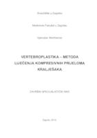 prikaz prve stranice dokumenta Vertebroplastika - metoda liječenja kompresivnih prijeloma kralješaka