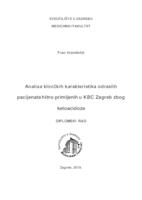 prikaz prve stranice dokumenta Analiza kliničkih karakteristika odraslih pacijenata hitno primljenih u KBC Zagreb zbog ketoacidoze