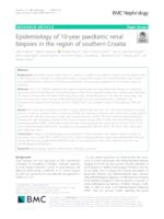 prikaz prve stranice dokumenta Epidemiology of 10-year paediatric renal biopsies in the region of southern Croatia