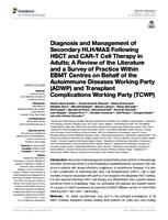 prikaz prve stranice dokumenta Diagnosis and Management of Secondary HLH/MAS Following HSCT and CAR-T Cell Therapy in Adults; A Review of the Literature and a Survey of Practice Within EBMT Centres on Behalf of the Autoimmune Diseases Working Party (ADWP) and Transplant Complications W