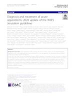 prikaz prve stranice dokumenta Diagnosis and treatment of acute appendicitis: 2020 update of the WSES Jerusalem guidelines