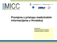 prikaz prve stranice dokumenta Promjene u pristupu medicinskim informacijama u Hrvatskoj