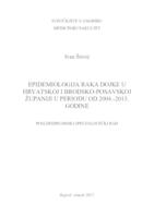 prikaz prve stranice dokumenta Epidemiologija raka dojke u Hrvatskoj i Brodsko-posavskoj županiji u periodu od 2004.-2013. godine