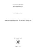 prikaz prve stranice dokumenta Reakcija preosjetljivosti na dentalne preparate