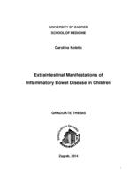 prikaz prve stranice dokumenta Extraintestinal manifestations of inflammatory bowel disease in children
