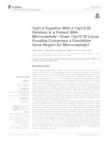 prikaz prve stranice dokumenta 7p21.3 Together With a 12p13.32 Deletion in a Patient With Microcephaly—Does 12p13.32 Locus Possibly Comprises a Candidate Gene Region for Microcephaly?