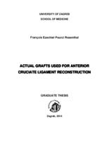 prikaz prve stranice dokumenta Actual grafts used for anterior crucial ligament reconstruction