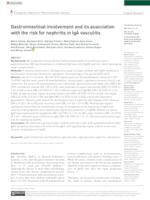 prikaz prve stranice dokumenta Gastrointestinal involvement and its association with the risk for nephritis in IgA vasculitis
