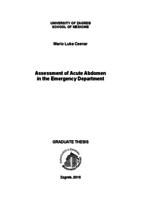 prikaz prve stranice dokumenta Assessment of acute abdomen in the emergency department