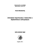 prikaz prve stranice dokumenta Arterijska hipertenzija u bolesnika s dijabetičkom nefropatijom