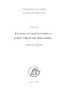 prikaz prve stranice dokumenta Prevalence of septal deformities in patients with chronic rhinosinusitis