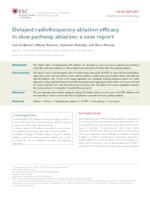 prikaz prve stranice dokumenta Delayed radiofrequency ablation efficacy in slow pathway ablation: a case report