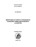 prikaz prve stranice dokumenta Importance of heart ultrasound in pulmonary embolism diagnostic algorithm