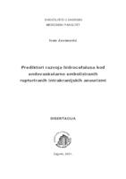 prikaz prve stranice dokumenta Prediktori razvoja hidrocefalusa kod endovaskularno emboliziranih rupturiranih intrakranijskih aneurizmi