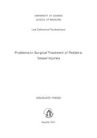 prikaz prve stranice dokumenta Problems in surgical treatment of pediatric vessel injuries
