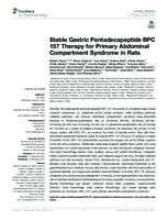 prikaz prve stranice dokumenta Stable Gastric Pentadecapeptide BPC 157 Therapy for Primary Abdominal Compartment Syndrome in Rats