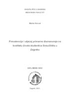prikaz prve stranice dokumenta Prevalencija i utjecaj primarne dismenoreje na kvalitetu života studentica Sveučilišta u Zagrebu