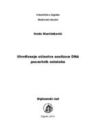 prikaz prve stranice dokumenta Utvrđivanje očinstva analizom DNA iz posmrtnih ostataka