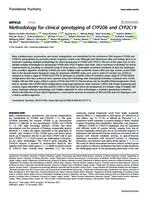 prikaz prve stranice dokumenta Methodology for clinical genotyping of CYP2D6 and CYP2C19