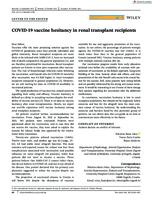 prikaz prve stranice dokumenta COVID-19 vaccine hesitancy in renal transplant recipients