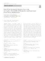 prikaz prve stranice dokumenta End-of-Life Decisions in Intensive Care Units in Croatia - Pre COVID-19 Perspectives and Experiences From Nurses and Physicians