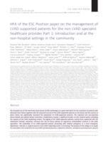 prikaz prve stranice dokumenta HFA of the ESC Position paper on the management of LVAD supported patients for the non LVAD specialist healthcare provider Part 1: Introduction and at the non‐hospital settings in the community